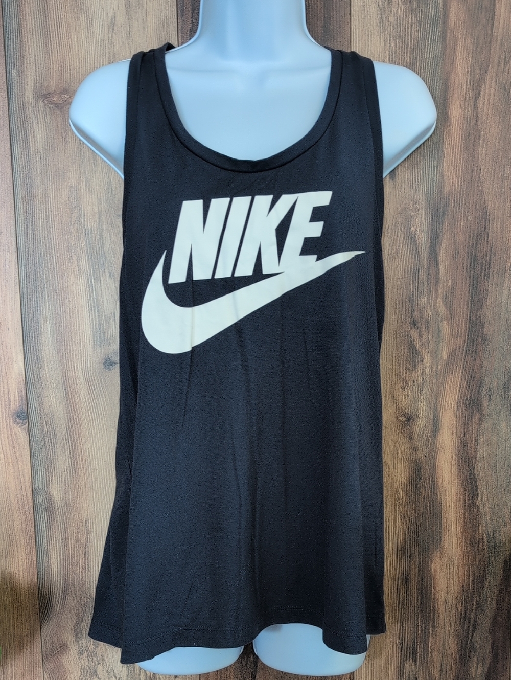 Nike Raceback Navy/White Athletic Tank Top L            M391
